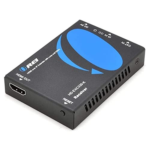 OREI HDMI Over Ethernet Extender Over CAT5/CAT6, with IR Upto 330 Feet - Loop Out - 1080P Full HD Signal Distribution - Over IP - Receiver Only (HD-EXM330-RX) - Image 1