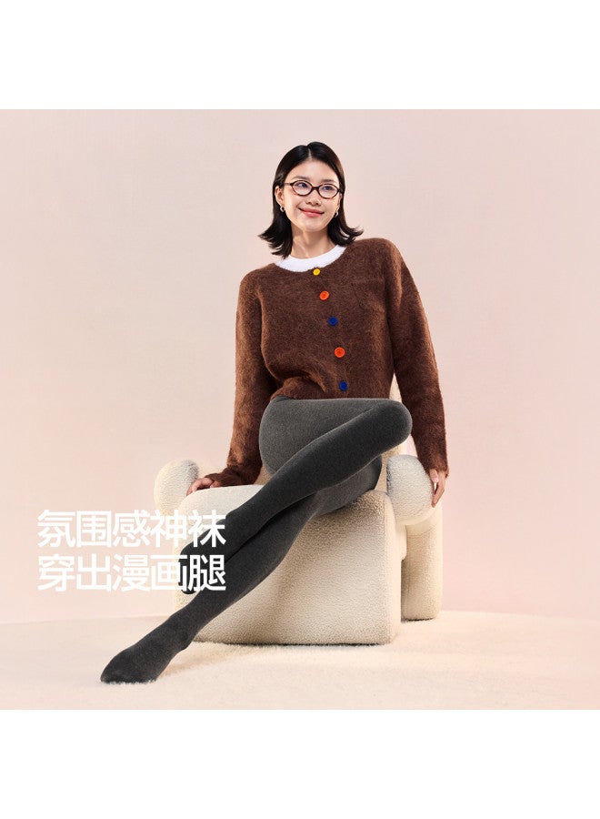 SIINSIIN Slimming Leggings 2025 New Women'S Shapewear Micro-Pressure Tights Autumn Fleece-Lined Wearable Gray Pantyhose - Image 2