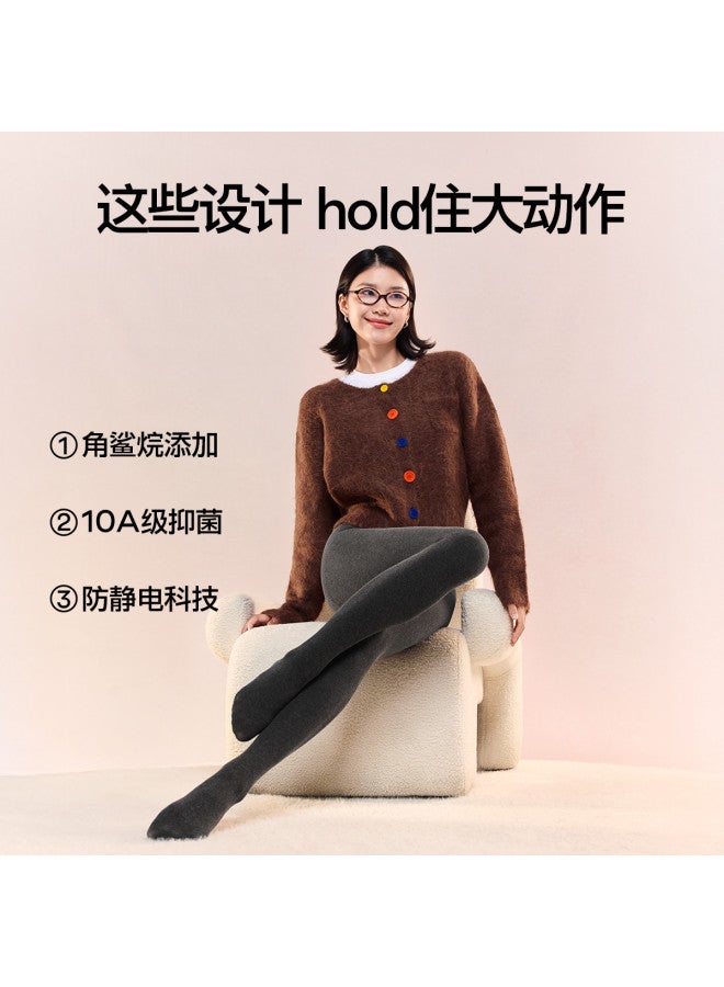 SIINSIIN Slimming Leggings 2025 New Women'S Shapewear Micro-Pressure Tights Autumn Fleece-Lined Wearable Gray Pantyhose - Image 5