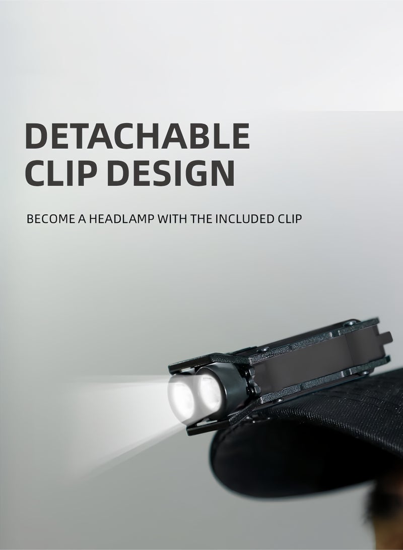 Mini Keychain EDC Flashlight Rechargeable, 8 Modes 1000 High Lumens Super Bright Flash Light Small Portable Flashlight with Magnet and Clip - Image 3