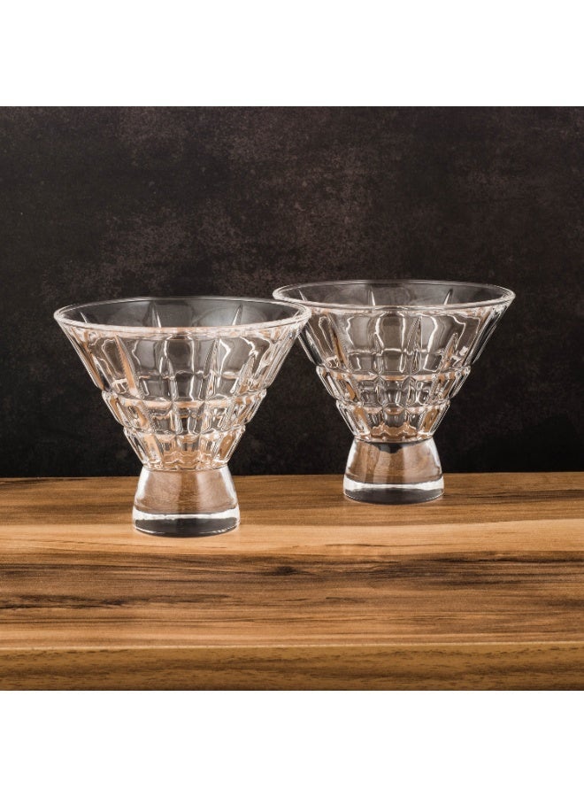 Blinkmax 12-piece clear glass serving bowl set with a luxurious crystal design for desserts, nuts, and appetizers – 9 cm tall - Image 3