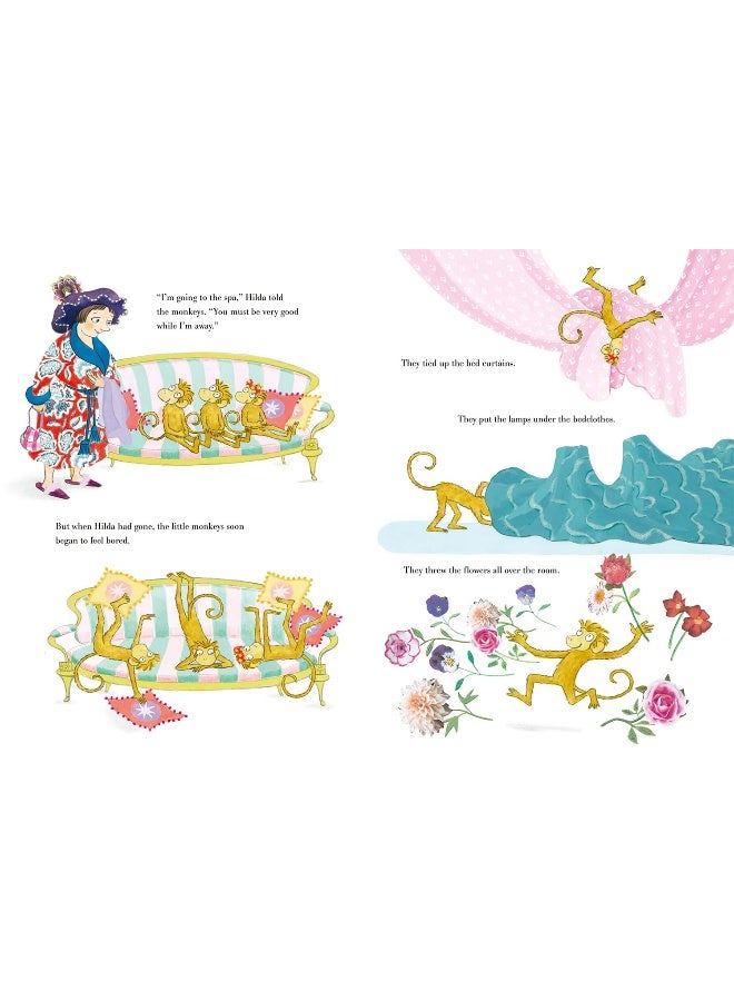 HarperCollinsChildren’sBooks Three Little Monkeys and the Grand Hotel: A wild and funny new illustrated children’s book from iconic picture-book duo Quentin Blake and Emma Chichester Clark.  - Image 4