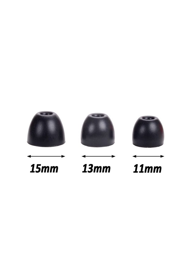 luakesa Replacement Silicone Tips Earbuds Buds Eartips Set for Beats Studio Buds Earphone Headphones,6 Pairs (Black) - Image 3