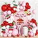 Vibzox Cherry Balloon Garland Arch Kit Red Pink White Green Long Balloons for Girls Birthday She is Cherry on Top Baby Shower Wedding Bridal Party Decorations - Image 3