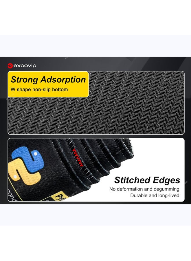 Pythong Programming Language Java Mouse Pad Shortcut Key Oversized Dirt-Resistant Desk Pad Programming Cross-Border-Color:400*900*3MM-Pattern:Python Full English Shortcut Keys 3