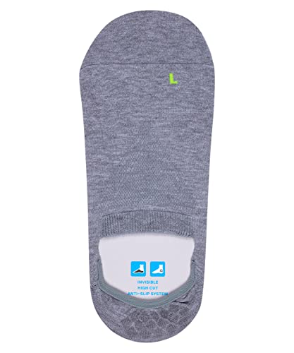 FALKE جوارب فالك غير مرئية للجنسين، قابلة للتنفس، تأثير تبريدي، بوليستر، قصير، قبضة كعب غير قابلة للانزلاق، كولماكس، رمادي (رمادي فاتح 3400)، 10.5-11.5، 1 زوج - Image 5