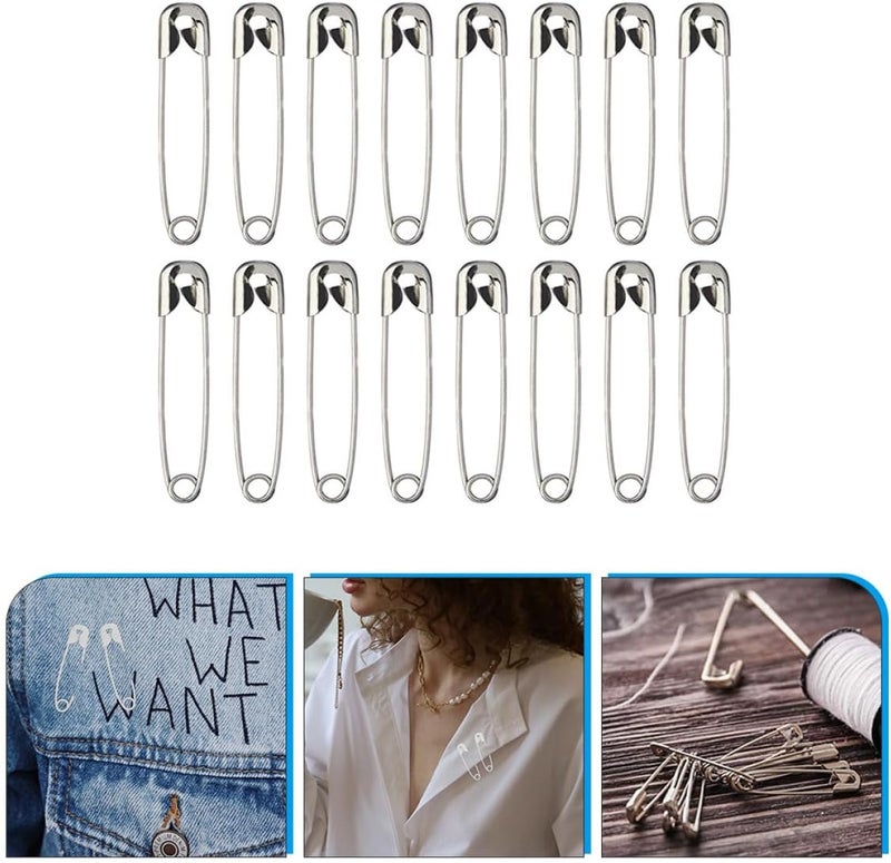 ABOOFAN 1728pcs Small Silver Iron Safety Pins for Sewing DIY Clothing Fixing Fastening Clips Craft Supplies - Image 3