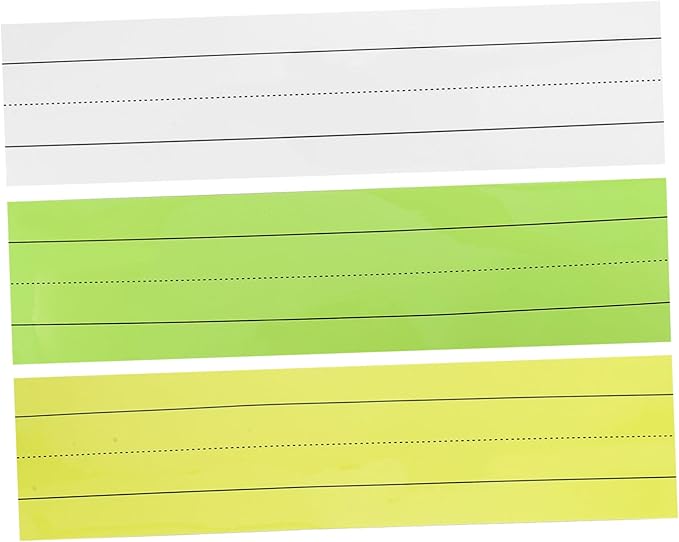 Magnetic Dry Erase Weekly Chore Chart Strips 3 Pack Assorted Color Fridge Notepads Office Memo Pad - Image 1