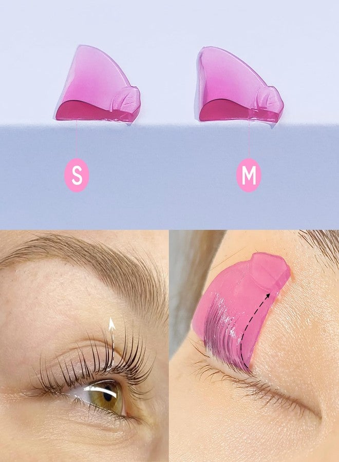 PERMANIA Lash Lift Rods, Self-Adhesive Super Soft Lash Lift Pads for NO.1 Perm Soften Eyelashes (Pink Peach) - Image 2