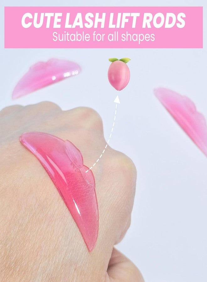 PERMANIA Lash Lift Rods, Self-Adhesive Super Soft Lash Lift Pads for NO.1 Perm Soften Eyelashes (Pink Peach) - Image 3