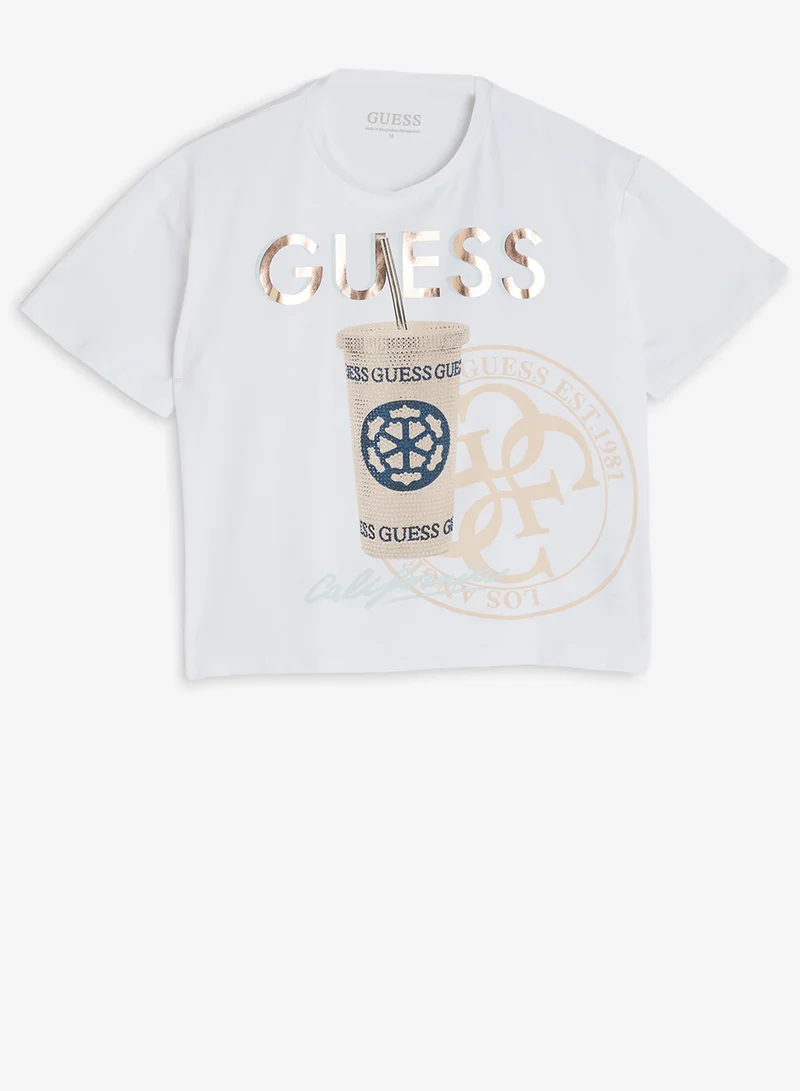 GUESS Youth Graphic Crew Neck T-Shirt