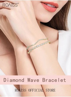 Diamond wavy geometric bracelet temperament bracelets are suitable for women's cubic vermiculite adjustable charm bracelets - pzsku/ZC724A1E1E0E431A021B9Z/45/_/1687145412/9a3f0130-8985-4721-8c26-96d1ef9eb5df