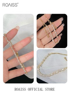 roaiss Diamond wavy geometric bracelet temperament bracelets are suitable for women's cubic vermiculite adjustable charm bracelets  - Image 3