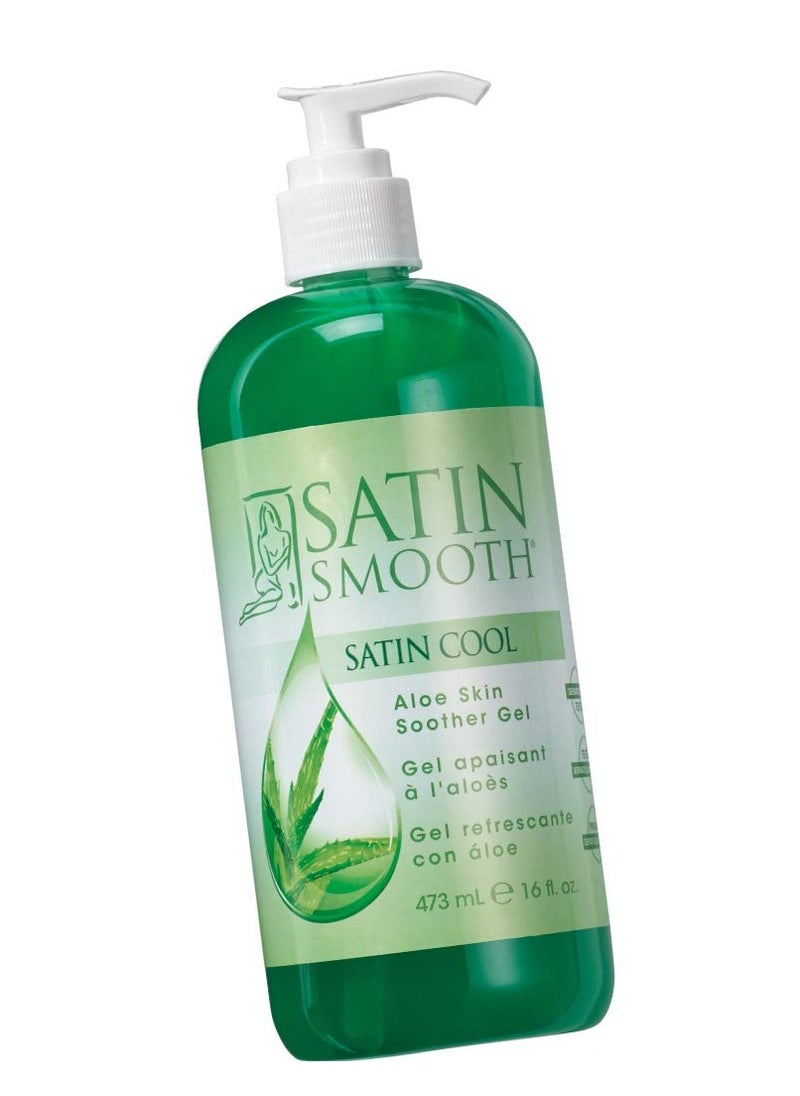 Satin Smooth SATIN SMOOTH Aloe Vera Gel, Post-Wax Soothing Formula to Reduce Redness and Soothe Irritated Skin, Hydrating Care for Face, Body, and Hair, 16 fl oz.  - Image 1
