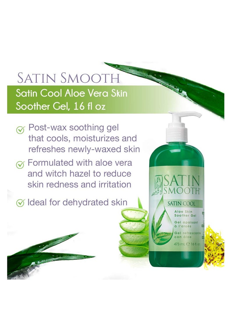 Satin Smooth SATIN SMOOTH Aloe Vera Gel, Post-Wax Soothing Formula to Reduce Redness and Soothe Irritated Skin, Hydrating Care for Face, Body, and Hair, 16 fl oz.  - Image 3