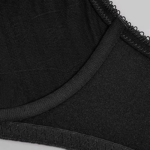 DELIMIRA Women's Plus Size Full Coverage Underwire Unlined Minimizer Lace Bra Black 34D - Image 4