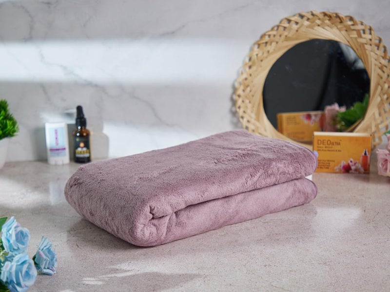 Fezora® Microfiber Bath Towels | (70x140) Extra Soft Plush & Quick Dry High Absorbency with Large Size Towels Ideal for Bathing (Pack of 1, Wine) - Image 2