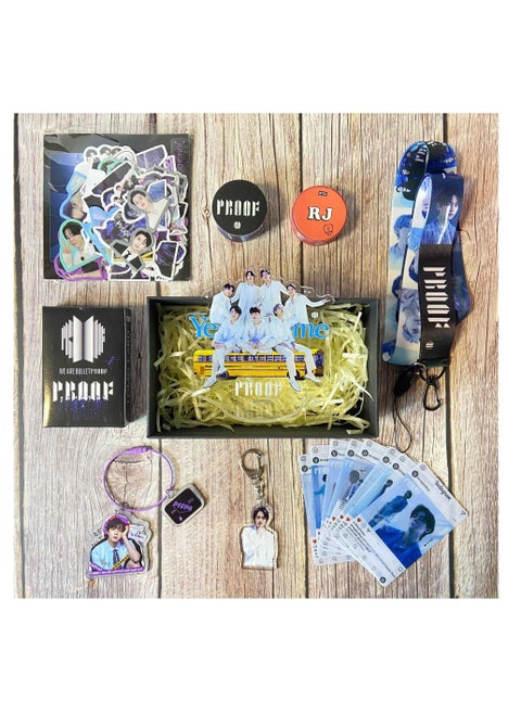 BTS V Personal Gift Box With Lomo Cards, Acrylic Stand, Hand Account Tape, Keychain, Lanyard, Stickers, Photo Card
