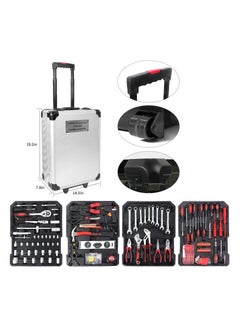 DubaiGallery Tool Set 187 pcs/Professional Tool Set, Socket Spanner Set 1/4 Drive Metric Extension Bar with Aluminium Box Car Repair Tool Ratchet Torque Wrench Automobile Tools Kit  - Image 2