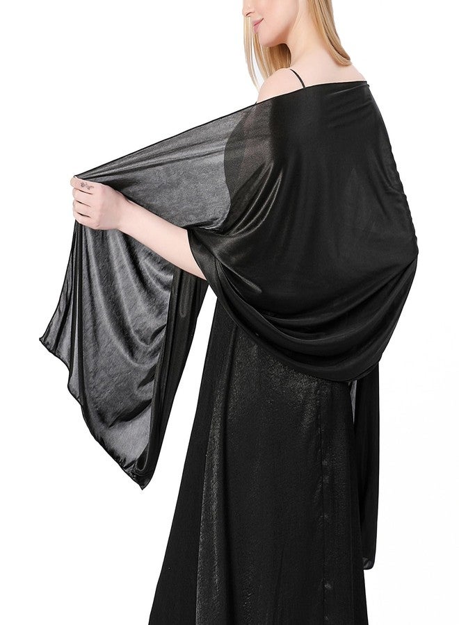 Ladiery Silky Satin Shawls and Wraps for Women Evening Dress, Lightweight Long Bridal Elegant Bright Wedding Stole - Image 4