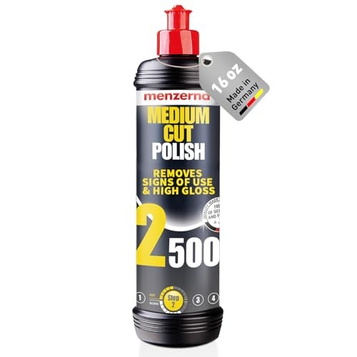 menzerna Medium Cut Polish 2500" I Abrasive Polishing Compound for Medium Scratches and Signs of Use I Buffing and Polishing Compound for Scratch Repair & a Glossy Finish I Silicone Free I 16 fl oz. - Image 1