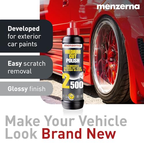 menzerna Medium Cut Polish 2500" I Abrasive Polishing Compound for Medium Scratches and Signs of Use I Buffing and Polishing Compound for Scratch Repair & a Glossy Finish I Silicone Free I 16 fl oz. - Image 3