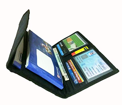 GreatDio Multipurpose Multi Pocket Expanding Cheque Book Holder Travel Organizer Document Bag for Small Accessories- Brown/Black - Image 2