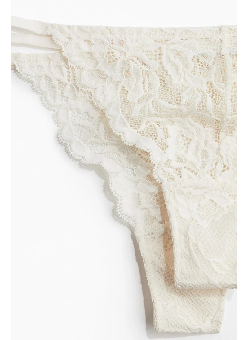 H&M 2-pack lace tanga thong briefs