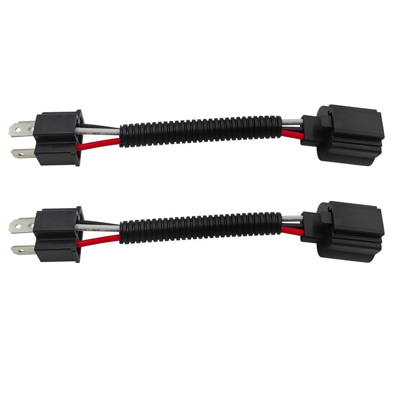 Audak 2 Pcs H4 9003 Male to H13 9008 Female Sockets Wiring Harness for Headlights or Fog Lights - Image 1
