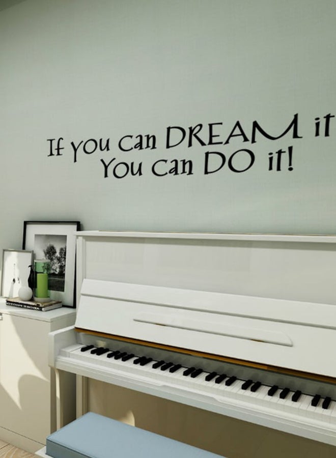 Letters Pattern Wall Sticker Black 57 x 12.5centimeter - Image 3
