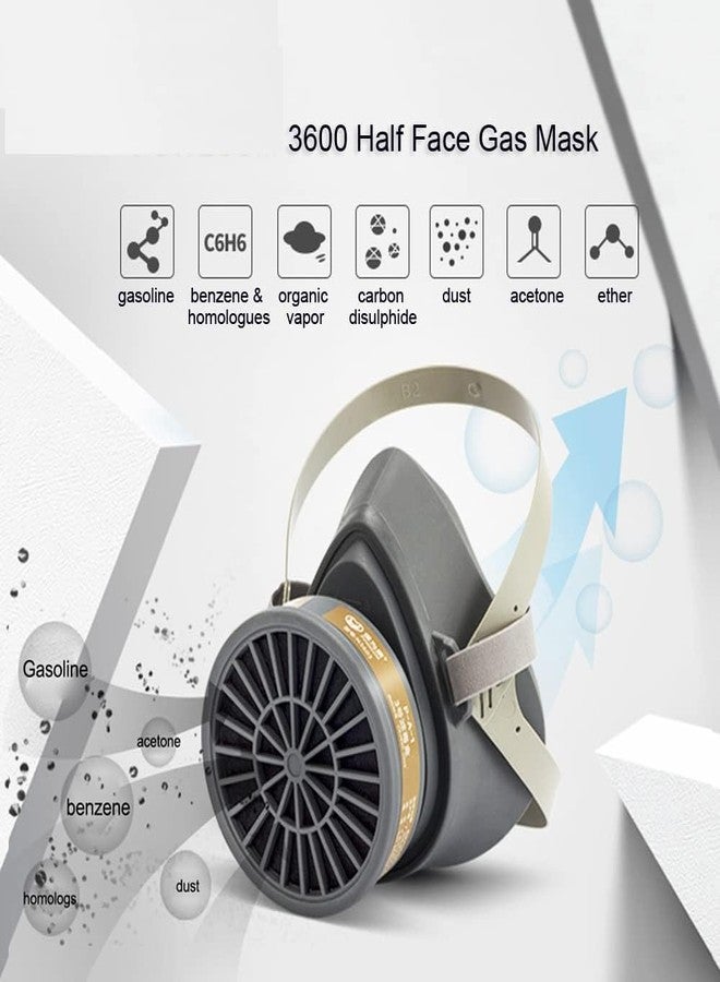 ISTARA Industrial Chemical Respirator Single Filter Cartridge Mask for Organic Vapour/Acid Gases for Construction, Woodworking, Welding, Polishing, Sanding, Chemical and Other Work - Image 5