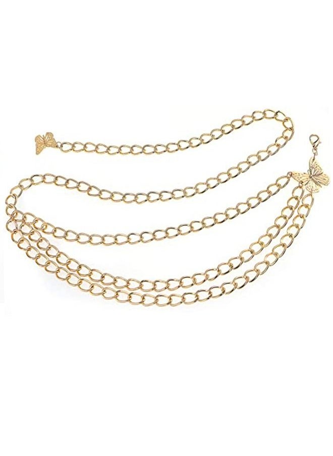 Generic - Multilayer Butterfly Waist Chain Gold - Image 1