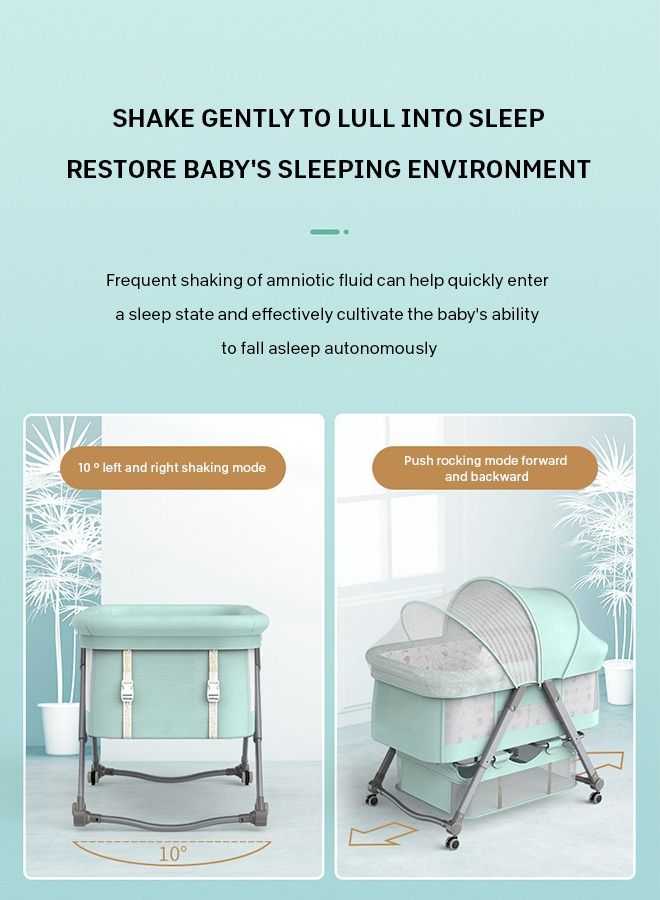 Star Core Baby Cots, Cradles & Bassinets Green 93*55*77cm - Image 3