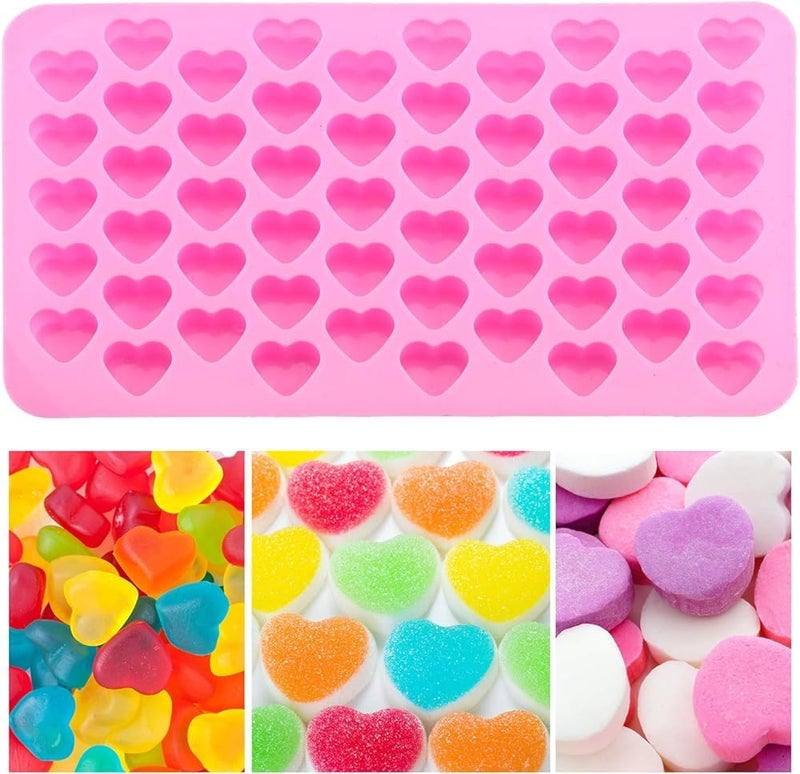 Royals Silicone Chocolate Mold/Chocolate Making and Shaping Mould|Chocolate Mould for Jelly, Candy, Candle,Soap,Fondant,Cake Garnishing Mould| (55 Cavity Mini Heart Chocolate Mold)