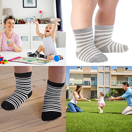 SuPoo Baby Boy Socks, 12 Pairs Non Slip Toddler Socks Cotton Grip Socks Toddler Socks with Grippers for Baby Boy Infant - Image 5