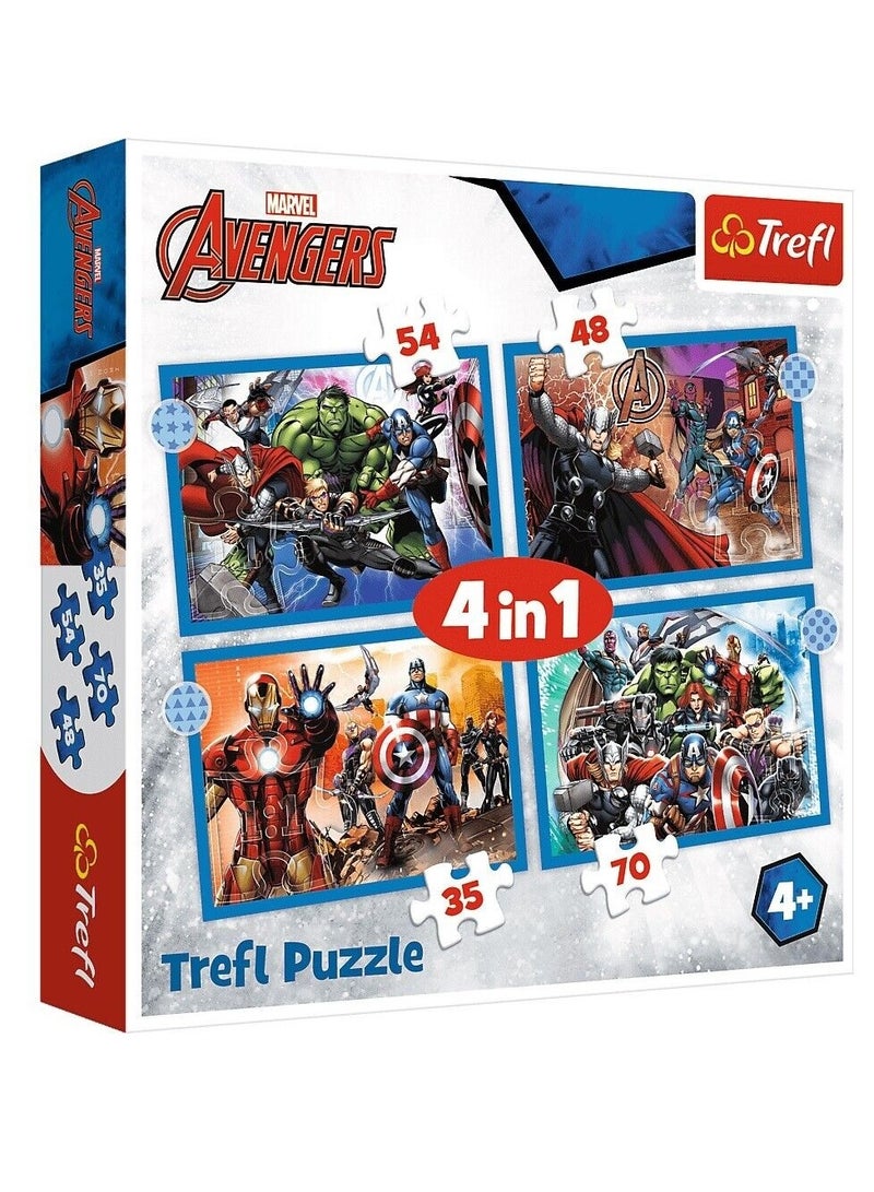 تريفل بازل افنجرز الأبطال 4 في 1 (54,48,35,70) قطعة - 34386 - Image 1