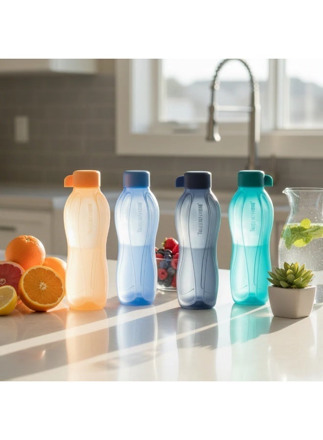 توبروير زجاجة مياه قابلة لإعادة الاستخدام من Tupperware Original - خالية من مادة BPA - مانعة للتسرب - مثالية للصالة الرياضية والمكتب والرياضة المنزلية والعمل والمدرسة، زجاجة مياه صديقة للبيئة، 500 مل، لون الصورة - مجموعة من 4 قطع - Image 4