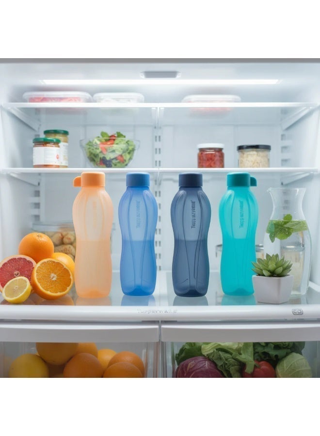توبروير زجاجة مياه قابلة لإعادة الاستخدام من Tupperware Original - خالية من مادة BPA - مانعة للتسرب - مثالية للصالة الرياضية والمكتب والرياضة المنزلية والعمل والمدرسة، زجاجة مياه صديقة للبيئة، 500 مل، لون الصورة - مجموعة من 4 قطع - Image 3