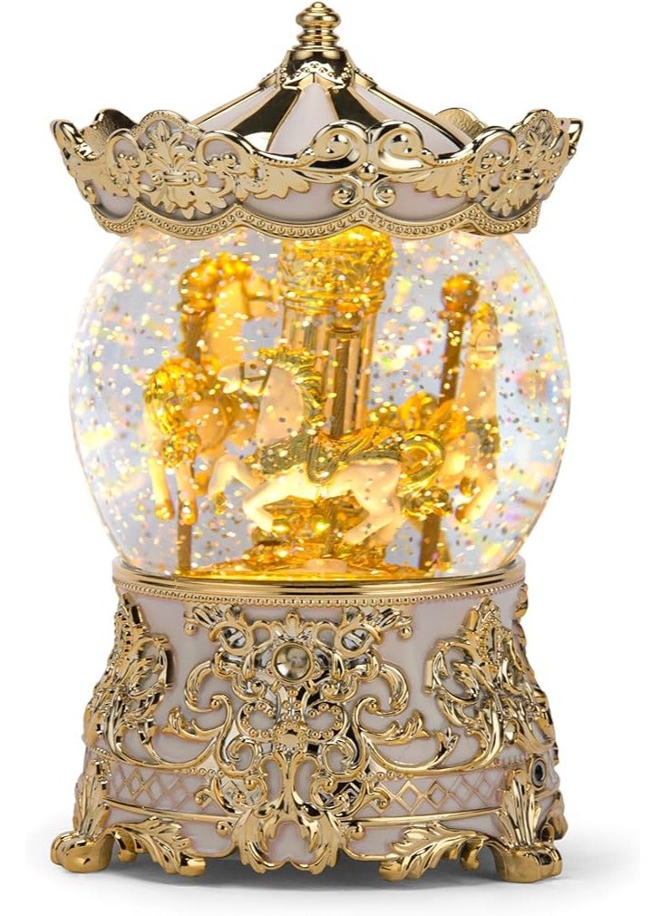 WISHWIND Enchanting Carousel Figurine – Elegant Home Decor Showpiece, Vintage Charm Ornament & Timeless Collectible - Image 1