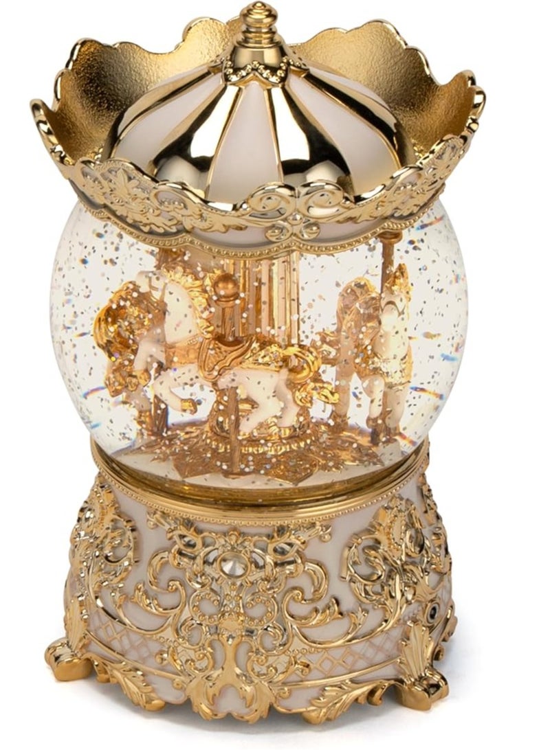 WISHWIND Enchanting Carousel Figurine – Elegant Home Decor Showpiece, Vintage Charm Ornament & Timeless Collectible - Image 2