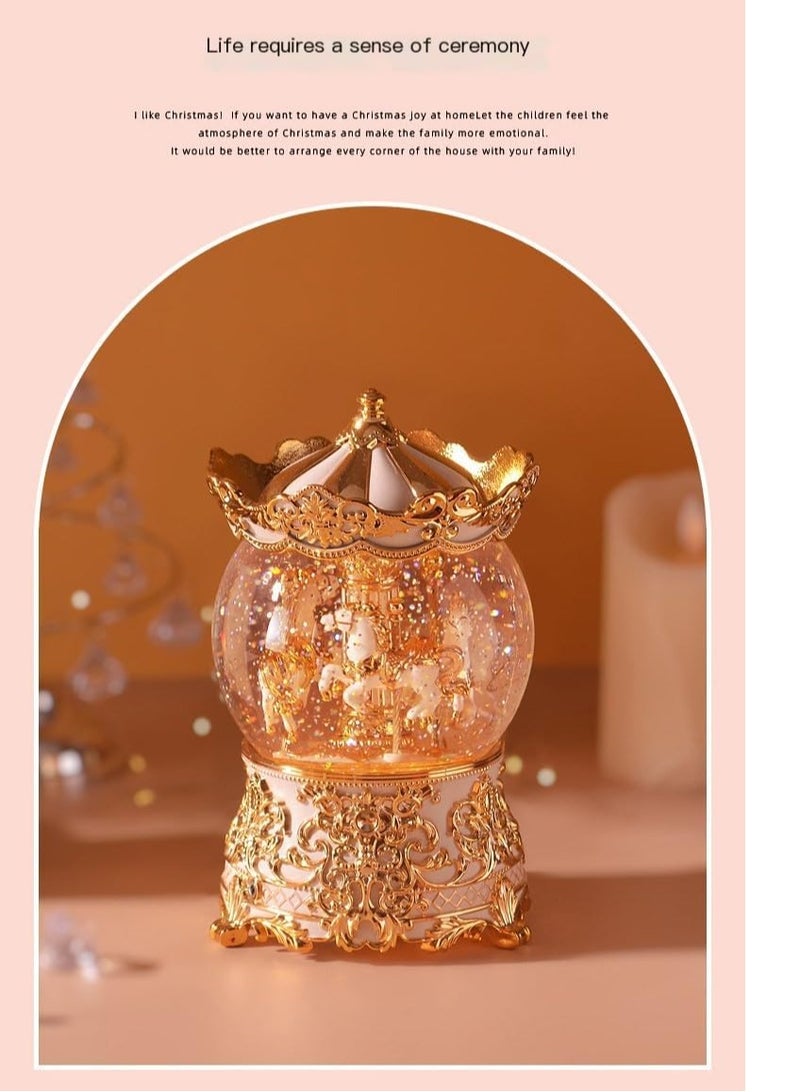 WISHWIND Enchanting Carousel Figurine – Elegant Home Decor Showpiece, Vintage Charm Ornament & Timeless Collectible - Image 4