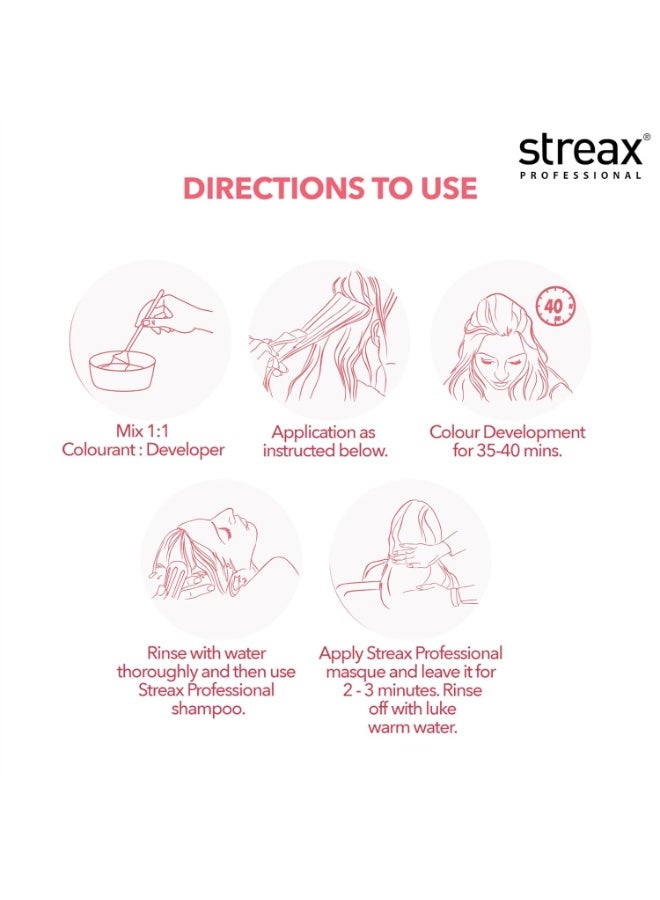 Streax Professional Argan Secret Hair Colourant Developer, Cream Developer for Rich Hair Colour, 20 Volume (6%), 250ml - Image 2