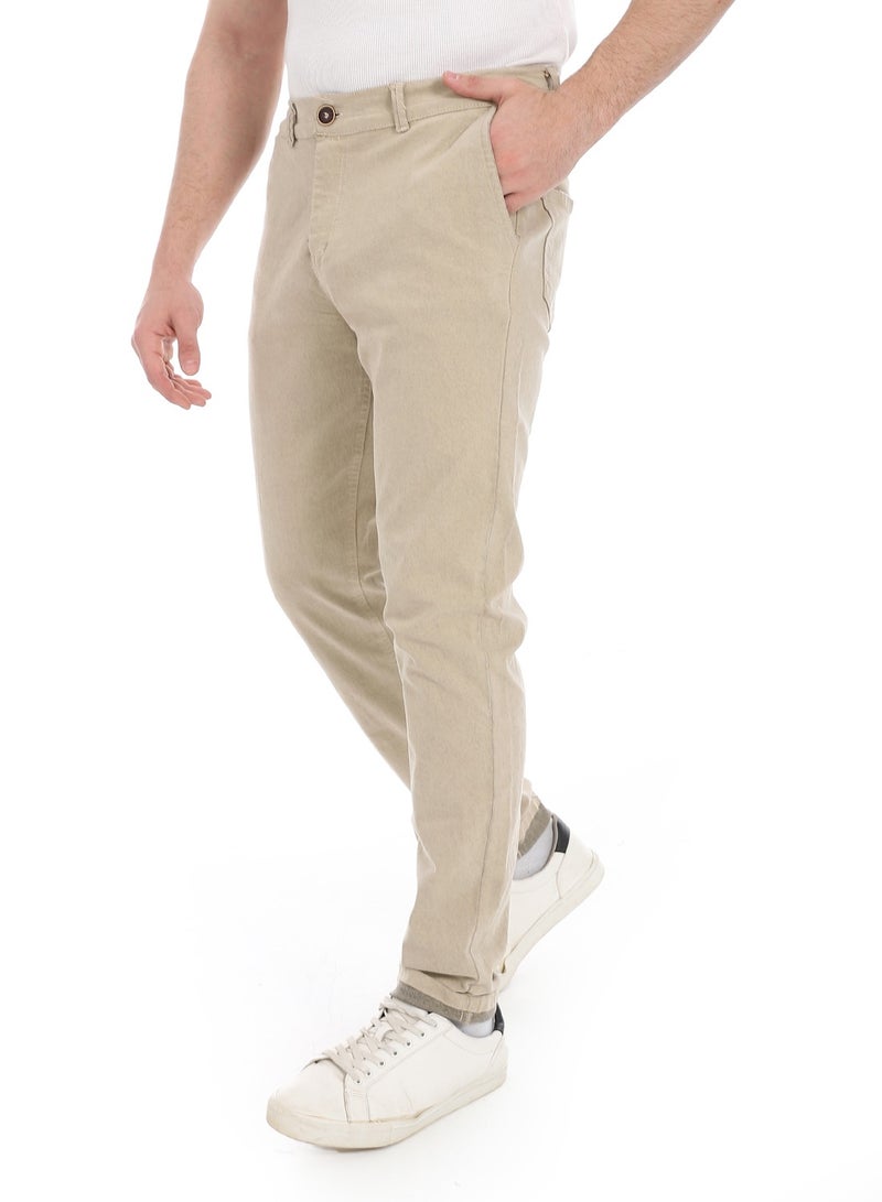 Andora Plain Gabardine Fit Trousers _ Beige  - Image 2
