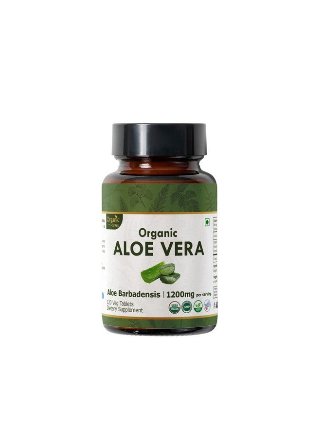 ORGANIC SPREE Aloe Vera 120 Tablets | Aloe Barbadensis (Aloe Vera) | USDA Organic Certified | Organic and Natural 120tab - Image 1