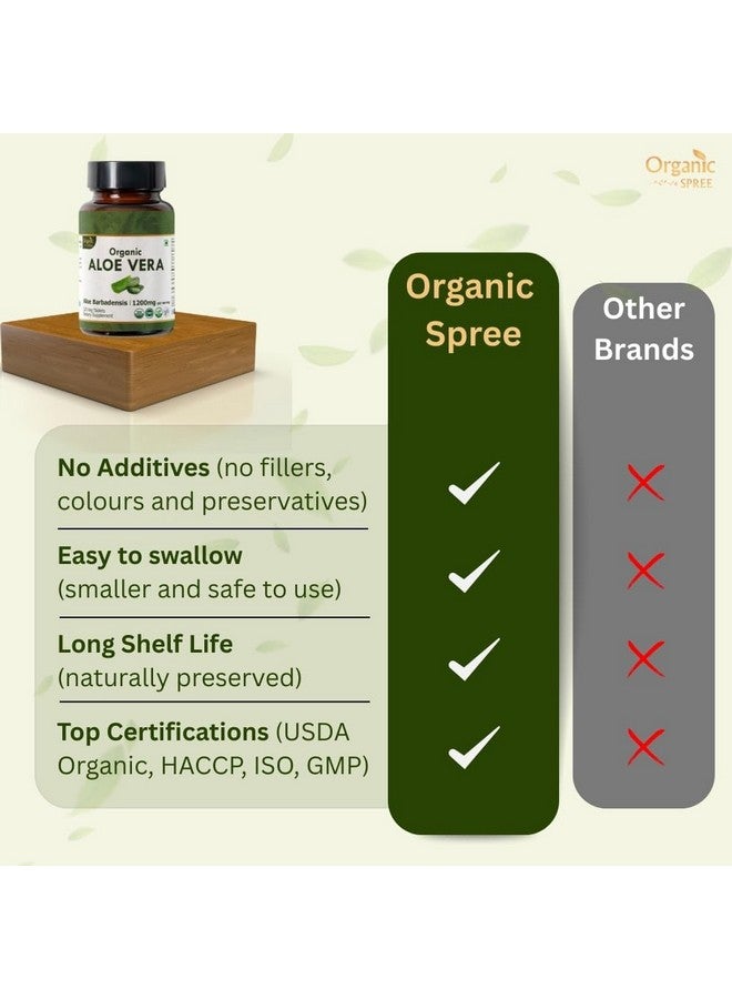 ORGANIC SPREE Aloe Vera 120 Tablets | Aloe Barbadensis (Aloe Vera) | USDA Organic Certified | Organic and Natural 120tab - Image 5