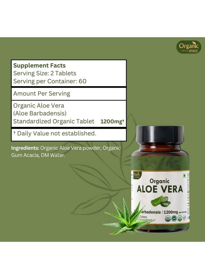 ORGANIC SPREE Aloe Vera 120 Tablets | Aloe Barbadensis (Aloe Vera) | USDA Organic Certified | Organic and Natural 120tab - Image 4
