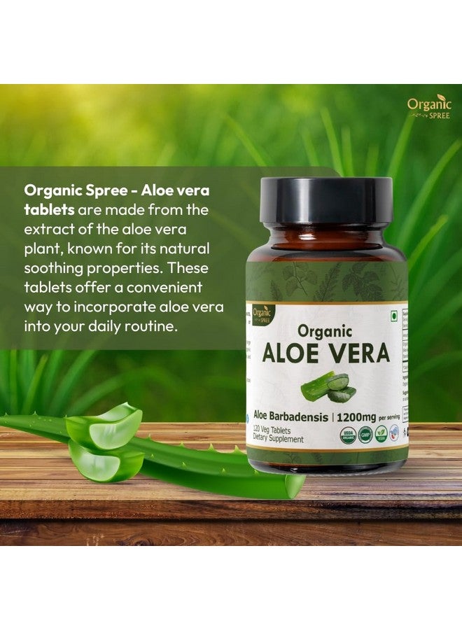 ORGANIC SPREE Aloe Vera 120 Tablets | Aloe Barbadensis (Aloe Vera) | USDA Organic Certified | Organic and Natural 120tab - Image 2