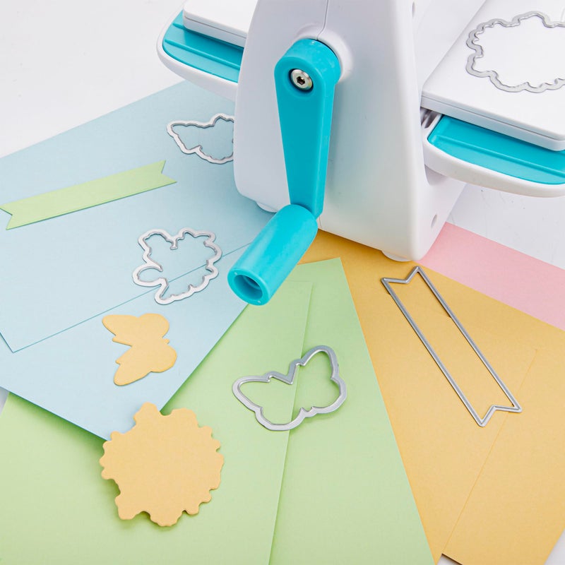 CraftGenes Mini Die Cutting and Embossing Machine with Starter Kit, 8.5 cm (3.5") Feed Slot for 3" Paper, Includes 24 Accessories for DIY Crafts, Card Making & Scrapbooking(Blue) - Image 5