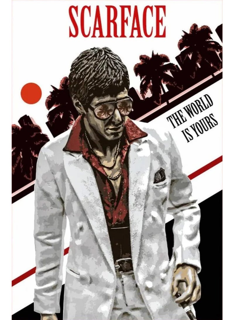 TNESSENTIAL SCARFACE CANVAS POSTER - Image 1