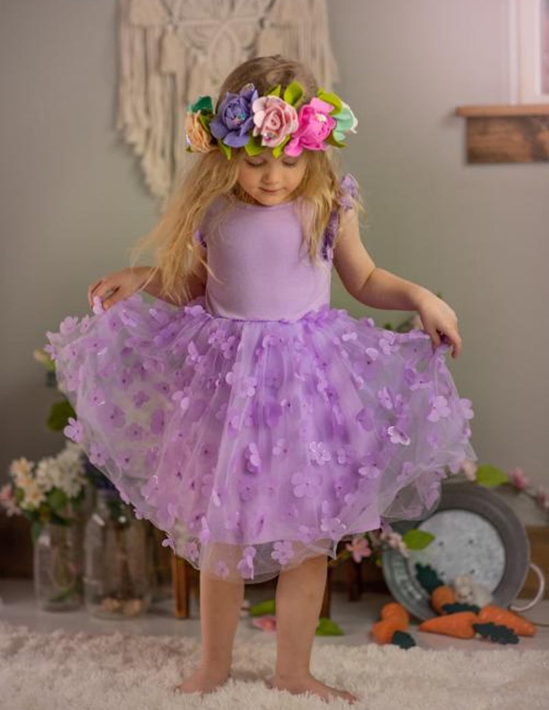 Arshiner Toddler Girls Summer Sundresses Crew Neck Tutu Gown Flower Girls Dresses for Party Wedding (0-Butterfly, 7-8 Years) - Image 3